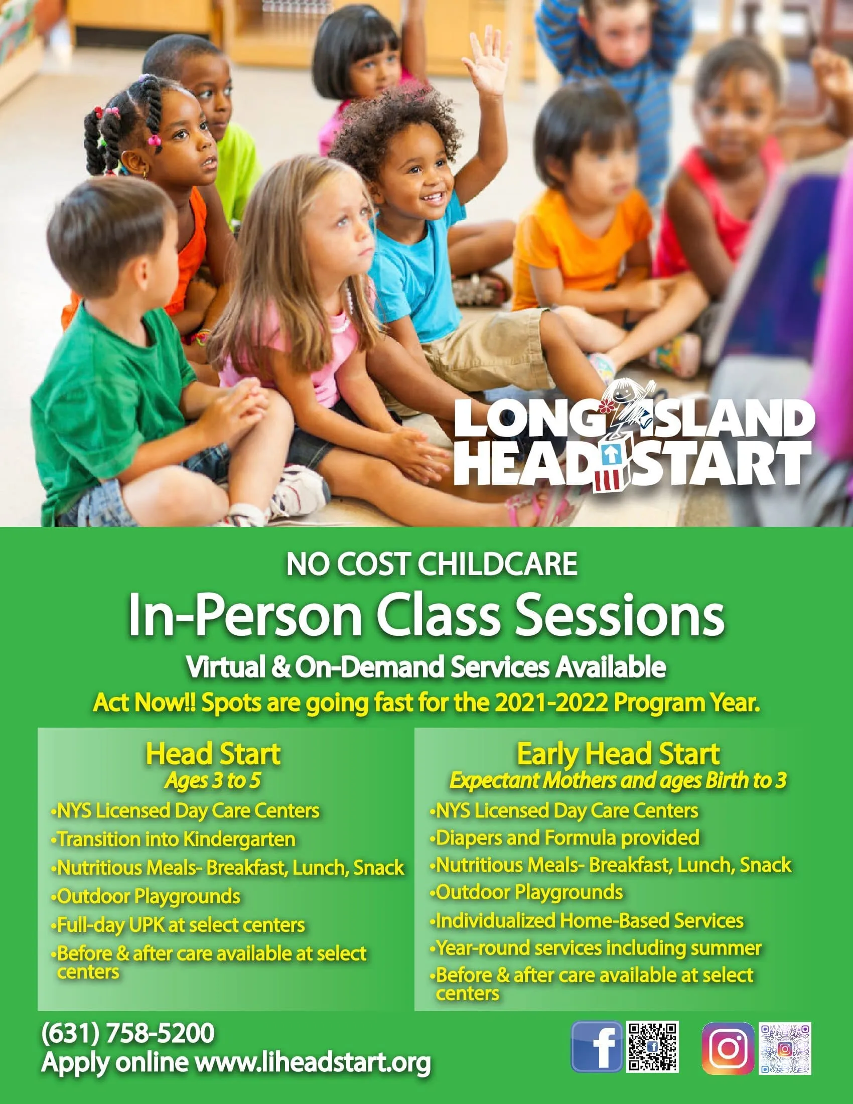 Long Island Head Start flyer (English)